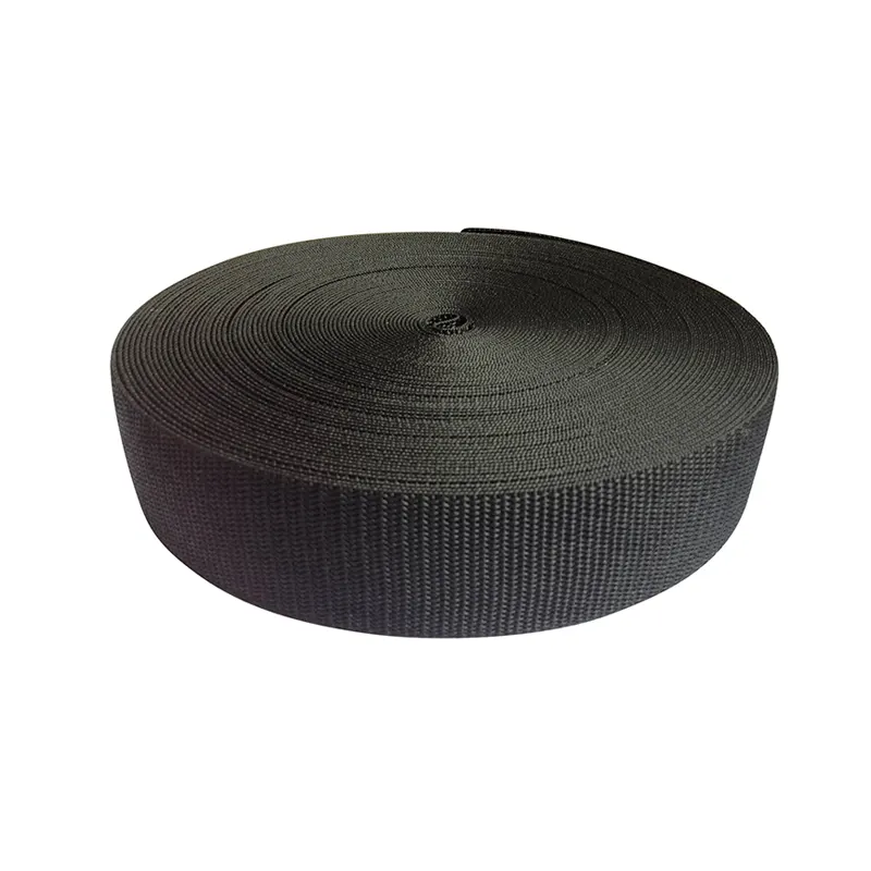 Schwarz recyceltes PP -Gurtband